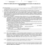 Printable Service Members Civil Relief Act Fill Online Printable