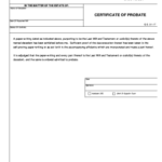 Probate Certificate Fill Online Printable Fillable Blank PdfFiller