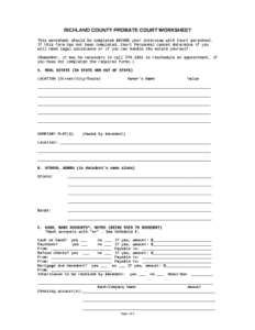 Probate Richland Doc Template PDFfiller