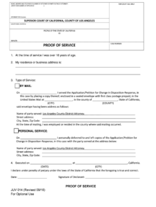 Proof Of Service LA Court Fill Out And Sign Printable PDF Template