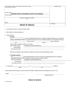 Proof Of Service Los Angeles Superior Court Fill Out And Sign