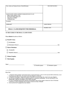 Request To Clerk Small Claims Court Edit Online Fill Print