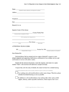 Request To Enter Default Nj Divorce Form Fill Online Printable