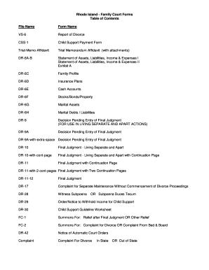 Ri Family Court Forms Fill Online Printable Fillable Blank PDFfiller