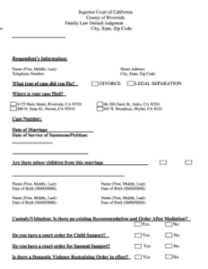 Riverside Courts Family Law Fill Online Printable Fillable Blank