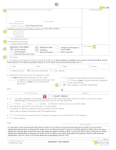 San Bernardino County Child Custody Forms Fill Online Printable