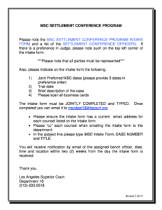 Settlement Conference Form Fill Online Printable Fillable Blank