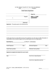 Small Claims Court Oregon Fill Out And Sign Printable PDF Template