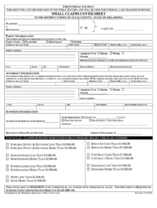 Small Claims Court Tulsa Fill Out And Sign Printable PDF Template