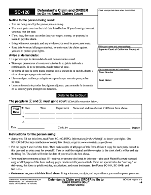 Small Claims Forms California Fill Online Printable Fillable Blank 