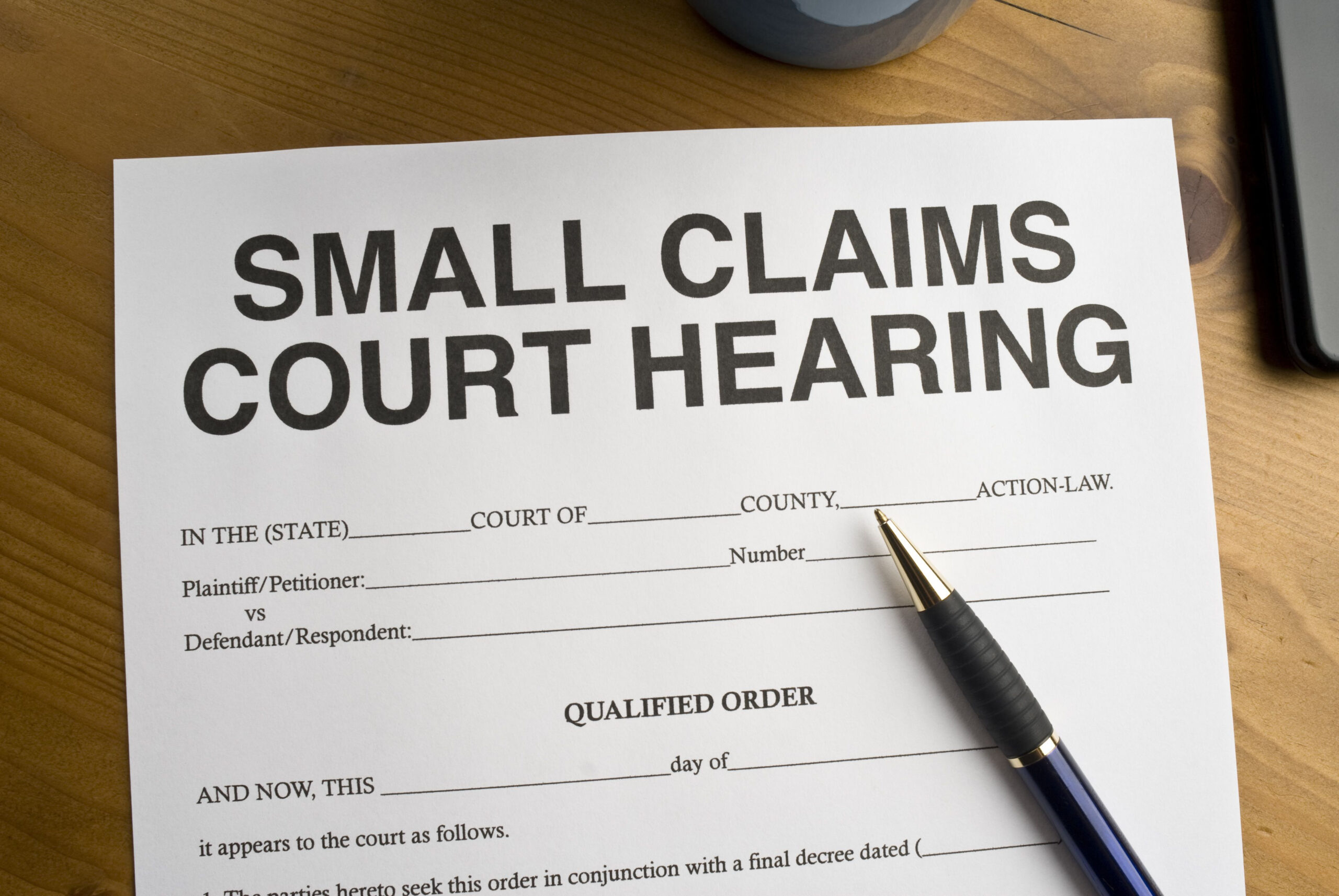 Small Claims Process Taking Someone To Court