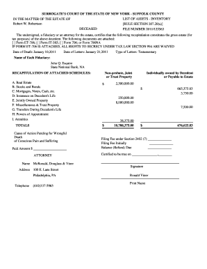 Suffolk County Surrogate S Court Filing Fees Fillable Printable 