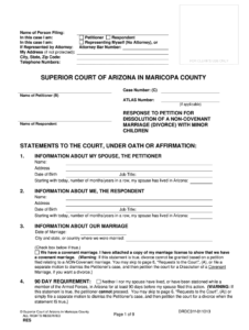 Superior Court Maricopa County Arizona Fill Out And Sign Printable