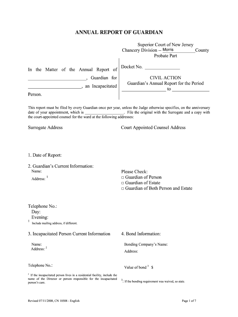 Surrogate Court Morris County Nj Fill Out And Sign Printable PDF