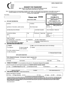 Tdsb Transcript Request Fill Online Printable Fillable Blank