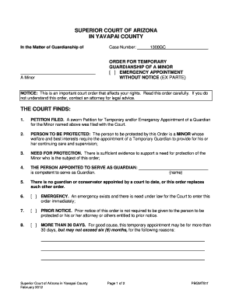 Temporary Guardianship Agreement Forms And Templates Fillable