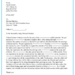 The Extraordinary Sample Letter To Judge For Child Custody Best