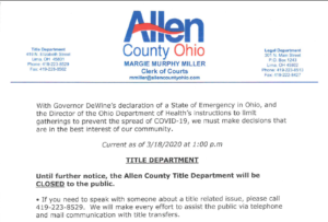 Title Department Allen County Clerk Of Courts