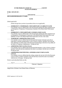 Top 13 Georgia Probate Forms And Templates Free To Download In PDF Format