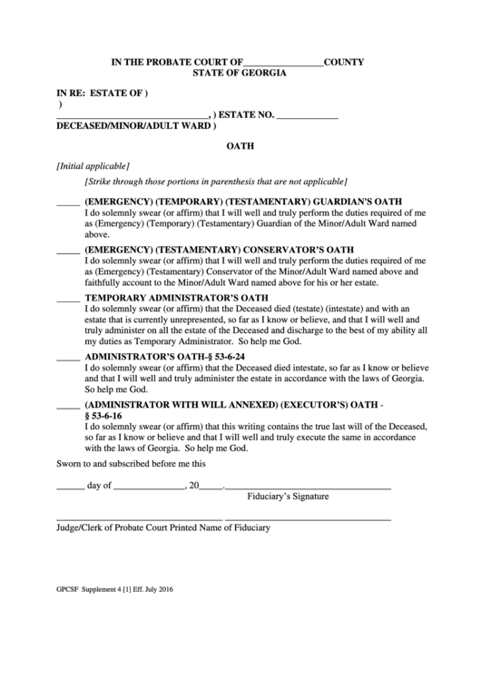 Top 13 Georgia Probate Forms And Templates Free To Download In PDF Format