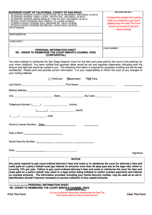 Top 7 San Diego Superior Court Forms And Templates Free To Download In