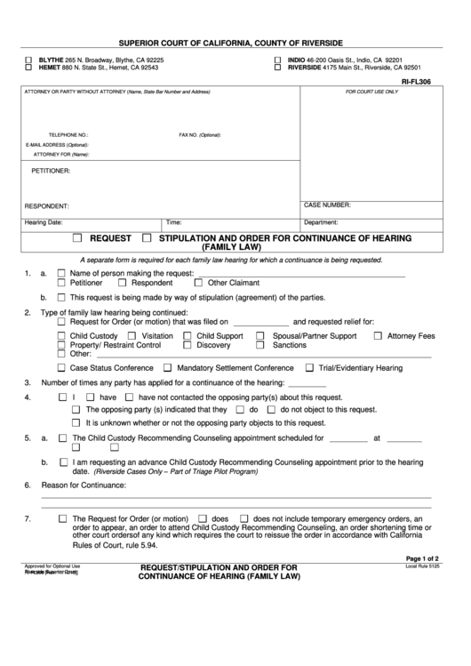 Top 8 Riverside County Court Forms And Templates Free To Download In 