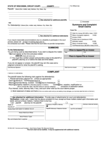 Top Wisconsin Small Claims Forms And Templates Free To Download In PDF