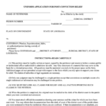 Uniform Application For Post Conviction Relief State Of Louisiana