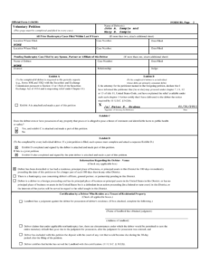 Voluntary Petition United States Bankruptcy Court Western District