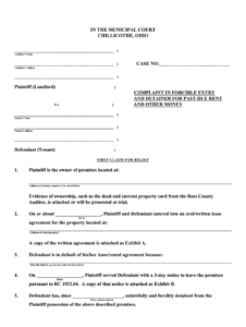 Writ Of Restitution Form Ohio Fill Out And Sign Printable PDF